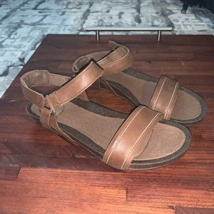 Brown Teva Leather Sandals